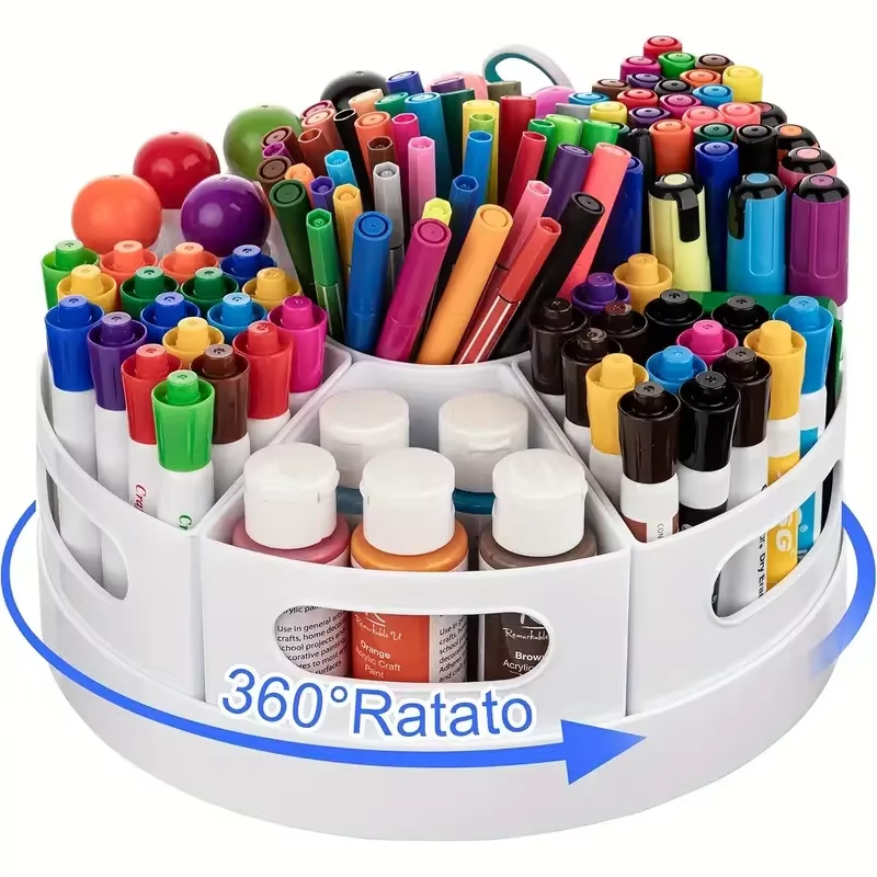 Tech Accessories For Office - 360 ° Drehbarer Schreibtisch-Organizer mit 7