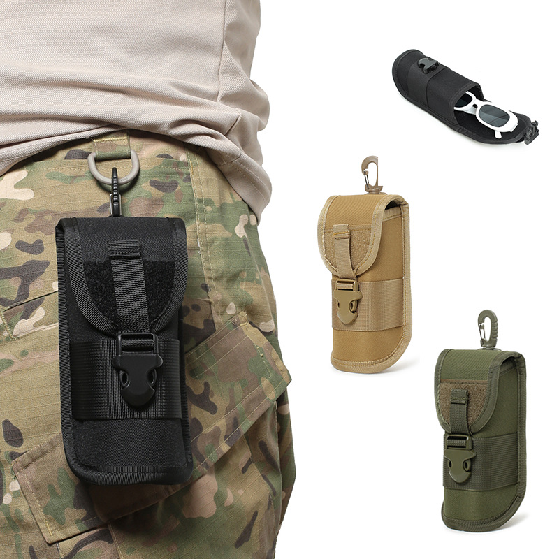 Tech Accessories Pouch - Robuste Outdoor-Sonnenbrillentasche, EDC Molle Brillenetui, Mehrzweck-Wander-