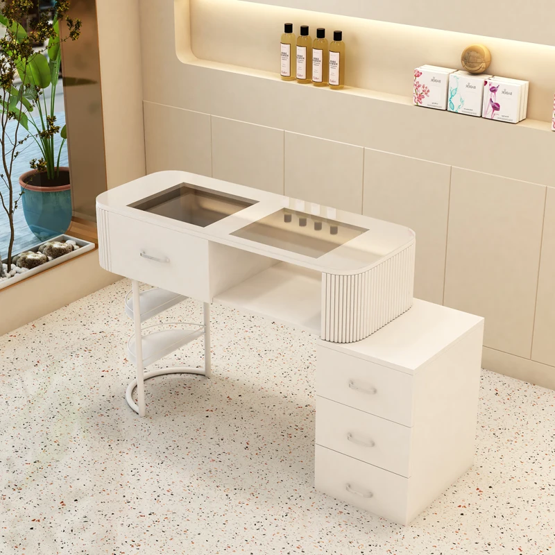 Tech Accessories Luxury - Zubehör Nageltisch-Arbeitsstation Technische Schränke Weißer Nageltisch