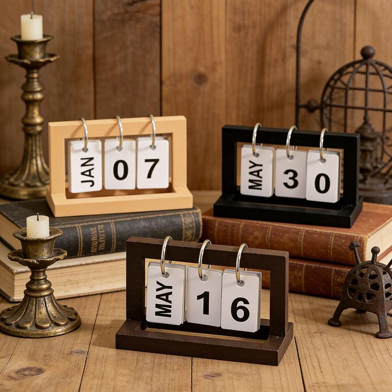 Tech Accessories For Office - 【M】Mini-Kalender Büro-Schreibtisch-Dekoration Dekorations-Set Stehender Schreibtischkalender Arbeitsplatz-Deko
