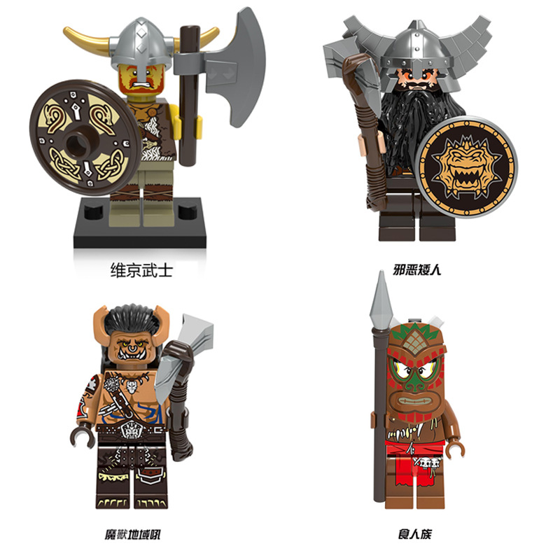 Tech House Accessories - MOC Mittelalterliche Burg Ritter-Serie Bausteine Militär-Krieger