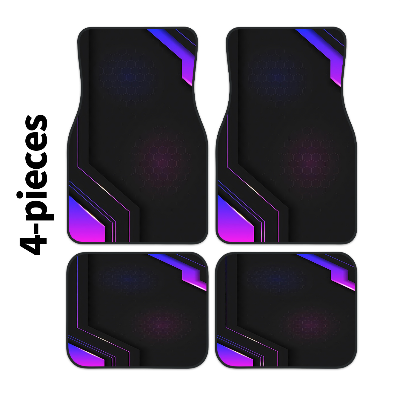Tech Accessories Luxury - 4 Stück 2D High-Tech Geometrisches Muster