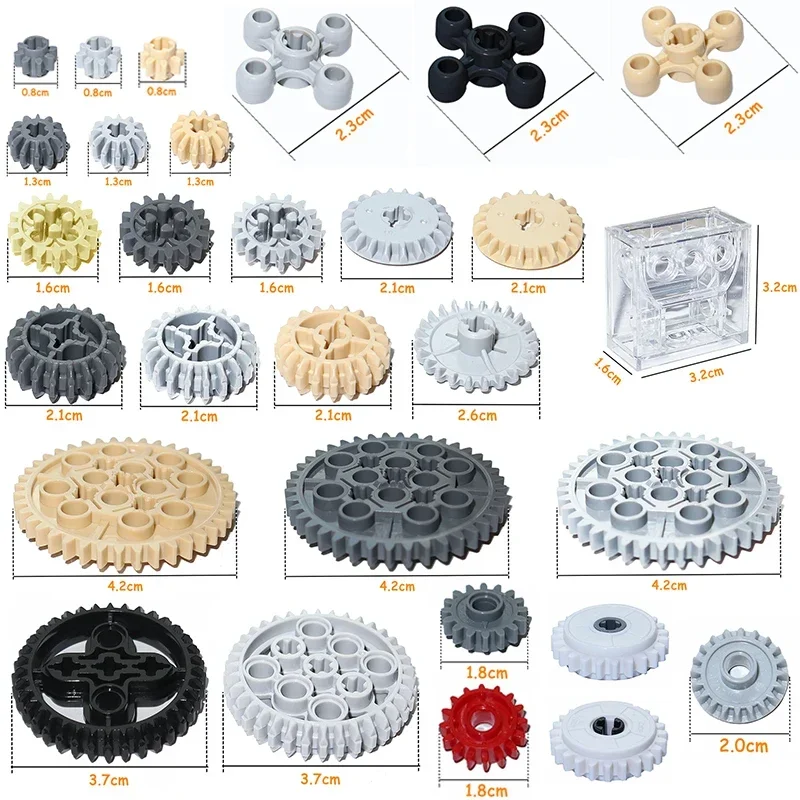 Tech Accessories Brands - MOC Bausteine Technische Teile Getriebe Groß