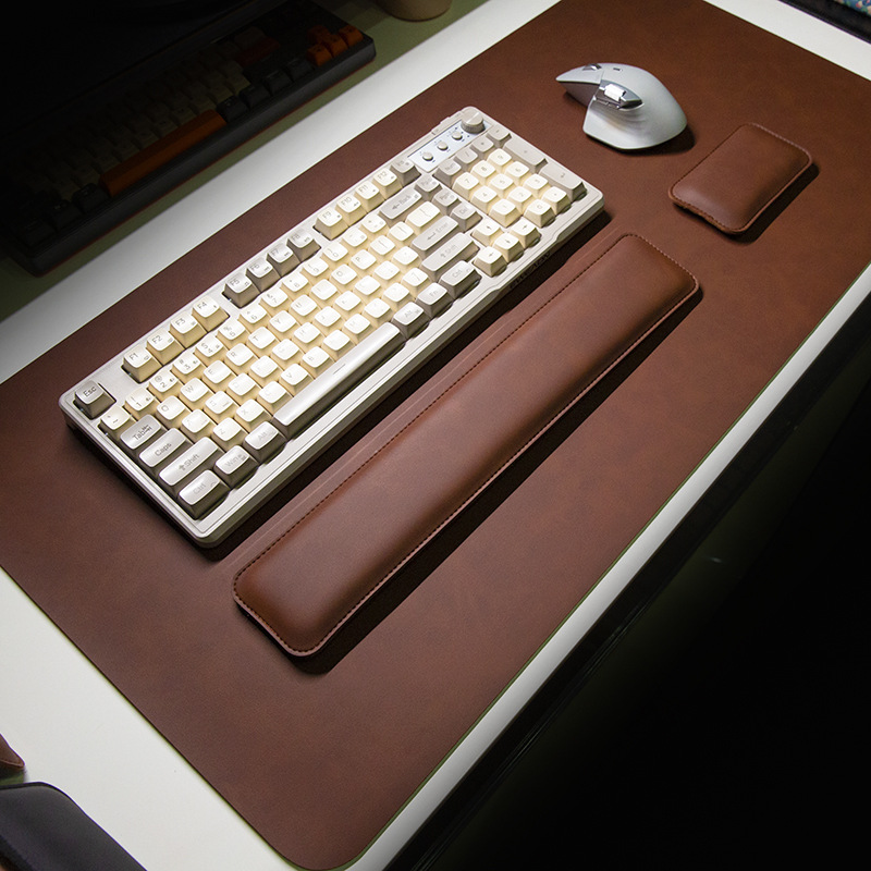 Keyboard Wrist Pad Leather - Schreibtischunterlage Wasserdichtes PU-Mauspad Großes Mauspad Laptop