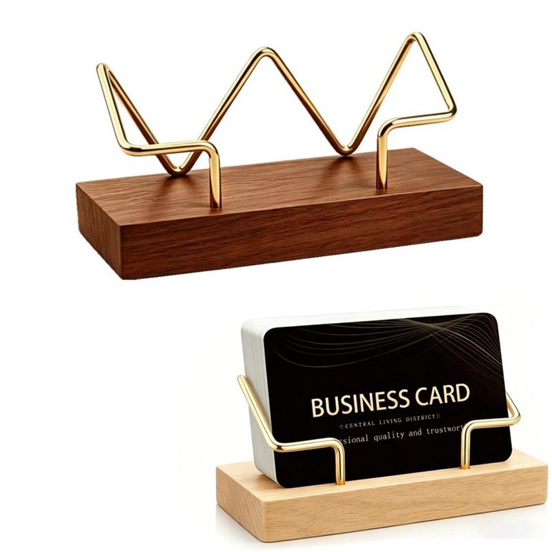 Tech Accessories For Office - 【A8】Visitenkartenhalter aus Holz, Organizer für den
