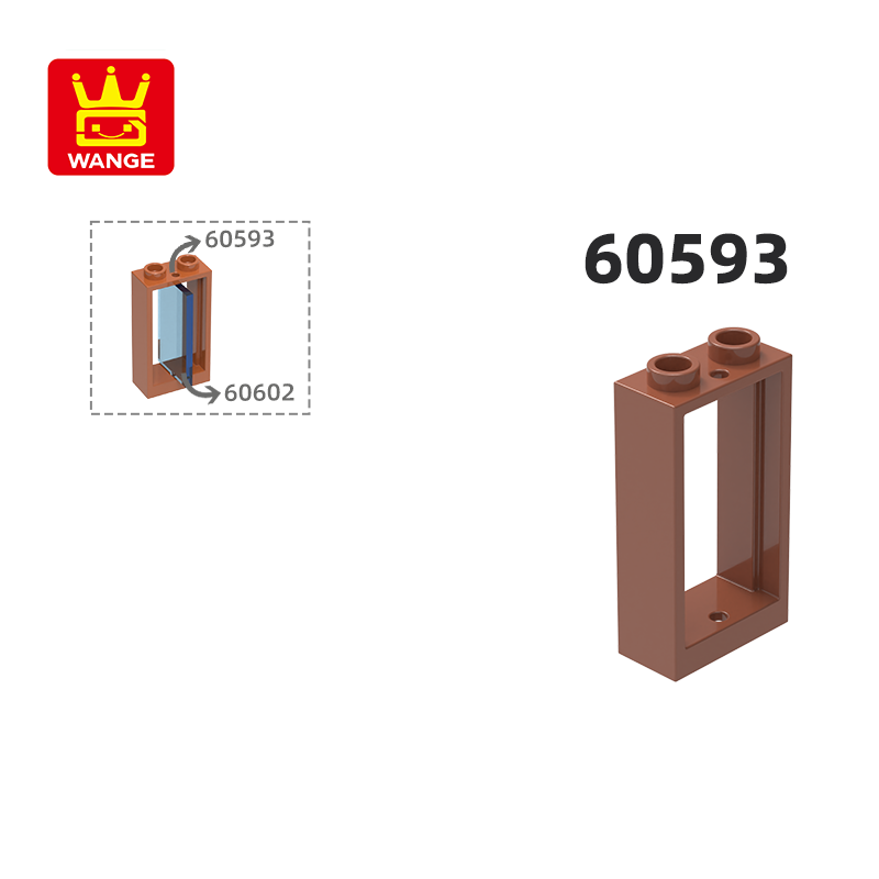 Tech House Accessories - Wange 60593 100g/73Stück 1X2X3 Fensterrahmen Bausteine