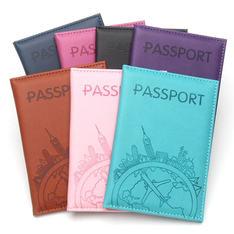 Tech Accessories Travel - Global Flight Bedruckter Reisepasshülle aus Leder,