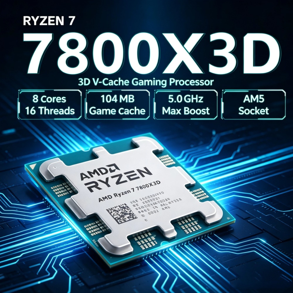 Amd Cpu Ryzen 7 - AMD Ryzen 7 7800X3D Desktop-Prozessor 8