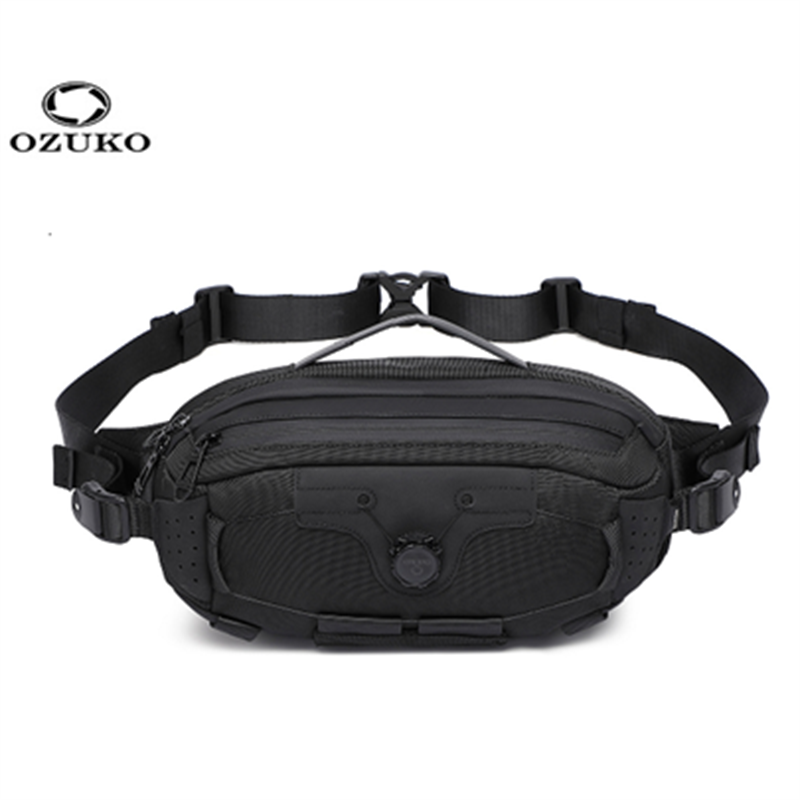 Tech Accessories Bag - OZUKO Multifunktions-Brusttasche für Herren, taktische Techwear-Hüfttasche,