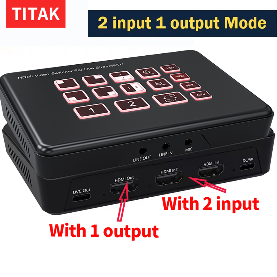 Usb C To Hdmi - 2-Wege HDMI Live-Streaming Video-Mischer und -Umschalter