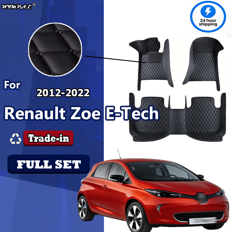 Tech Accessories Luxury - Luxus Leder Auto Fußmatten Für Renault