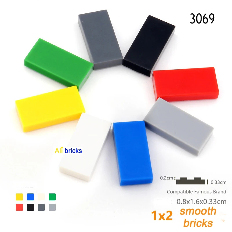 Tech House Accessories - 50 teile/los 1x2 Fliesen Bausteine Groß
