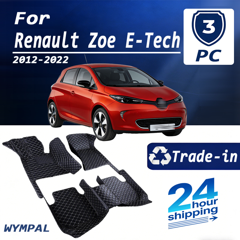 Tech Accessories Luxury - Luxus Leder Auto Fußmatten Für Renault
