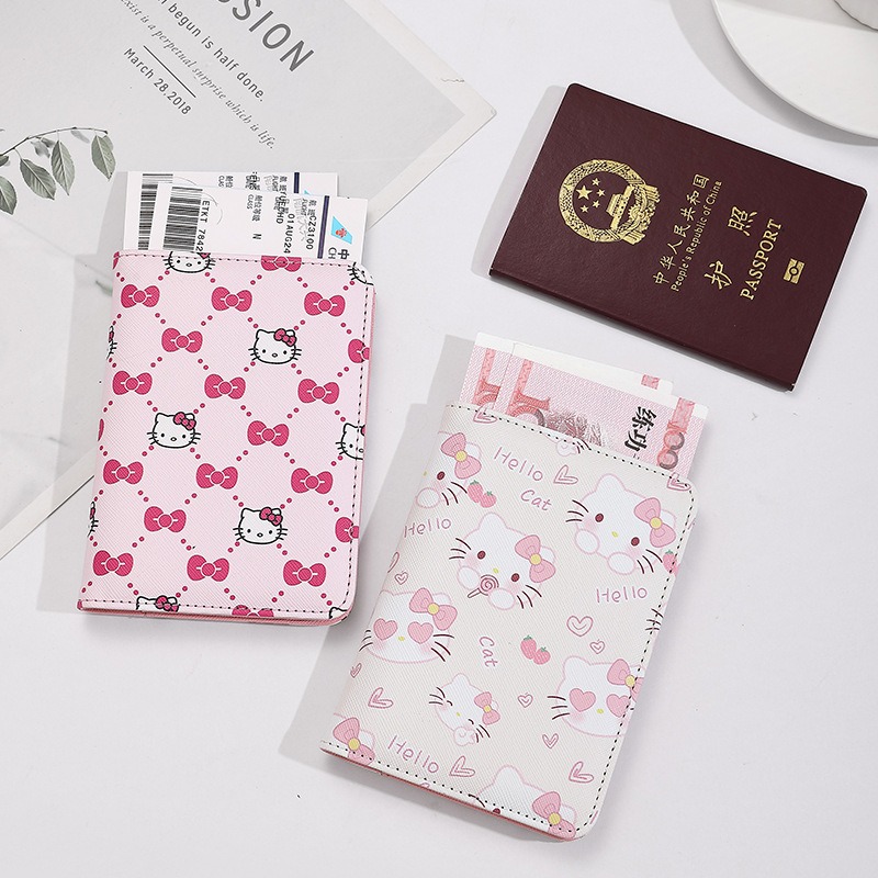 Tech Accessories Travel - Hello Kitty Reisepasshülle für Damen, PU-Leder,