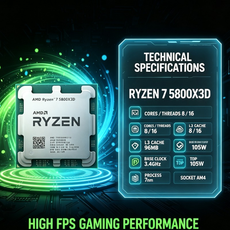 Amd Cpu Ryzen 7 - 96MB Großer Cache AMD Ryzen 7