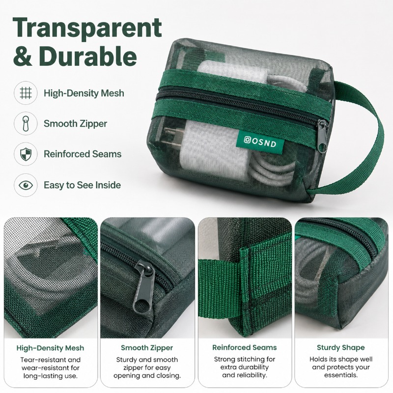 6-teiliges Mesh-Tech-Organizer – Tech Woven Accessories Bewertung und Preis