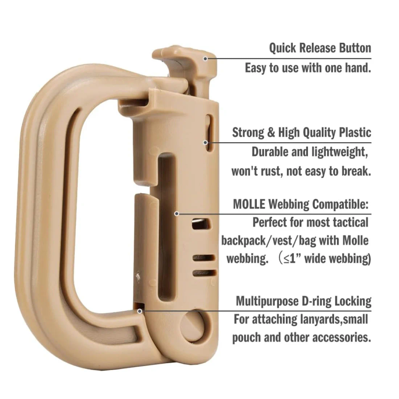 5 Stück Kunststoff-D-Ring-Kara – Tech Accessories Pouch Bewertung und Preis