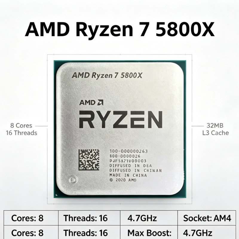 AMD Ryzen 7 5800X für AM4-Seri – Amd Cpu Ryzen 7 Bewertung und Preis